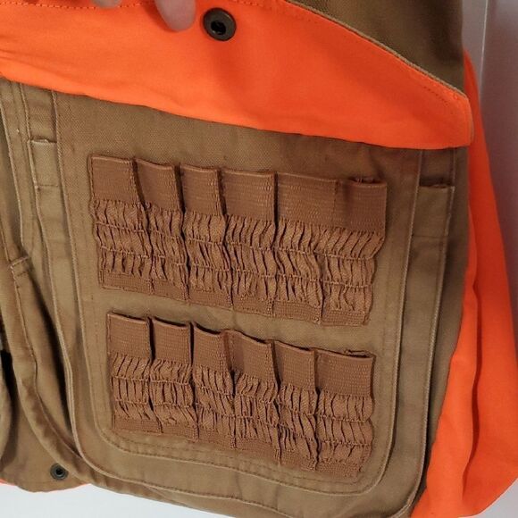 Browning Upland Vest Blaze Orange and Tan Pheasant Hunting Vest Men's S - Picture 4 of 14